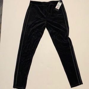 Adidas Black Velour Sweat Pants Girls Size 16